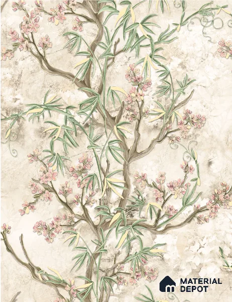 62141 | 9.5 Meter x 21 Inch Florals Look Wallpaper - 55 Sq. Ft.