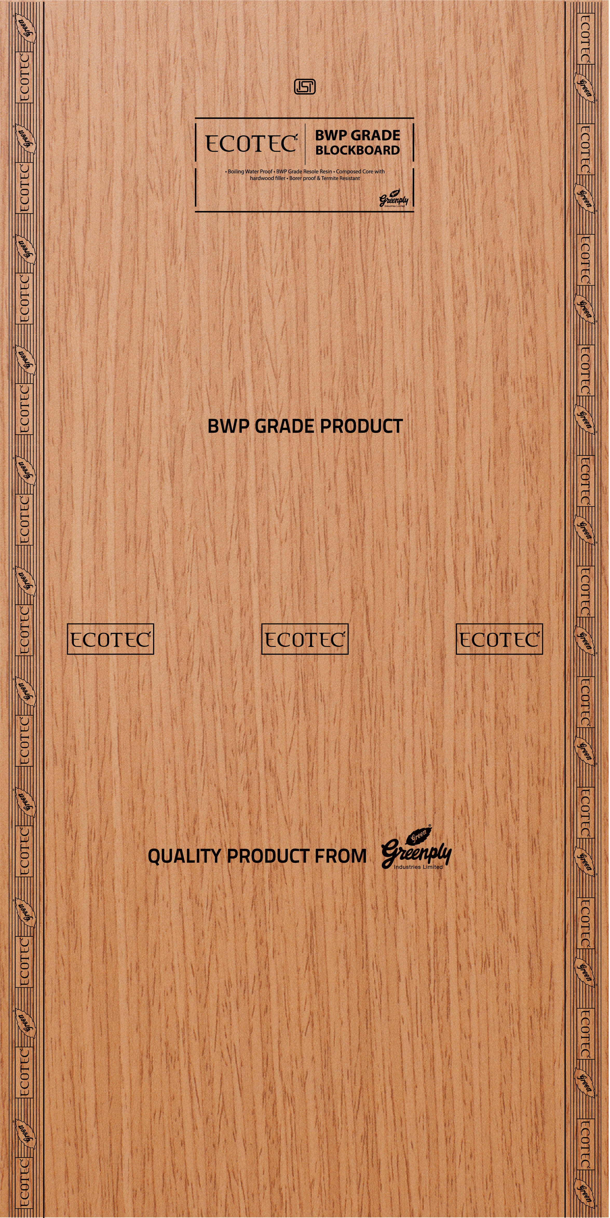 Green Ecotec BWP 710 7 ft x 4 ft Blockboard - 19 mm (10 Years Warranty)