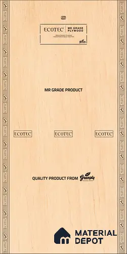Green Ecotec MR Grade 8 ft x 4 ft Plywood - 18 mm (5 Years Warranty)