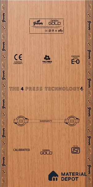 Green Gold BWP Grade 8 ft x 4 ft Blockboard - 19 mm (30 Years Warranty)
