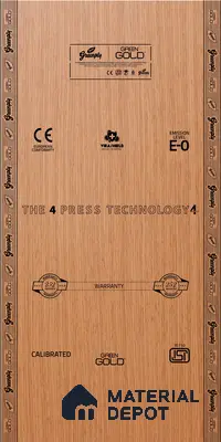 Green Gold BWP Grade 8 ft x 4 ft Blockboard - 25 mm (30 Years Warranty)