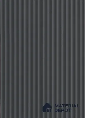 Black Plain Colour Louver 17304 9 ft x 5 inch Charcoal Panel - 12 mm | Suitable for Feature Wall, TV Unit & Living Room | Width is Subjected to 5% Variation