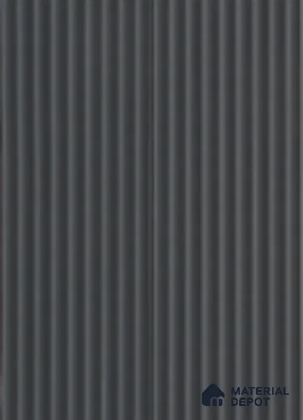 Black Plain Colour Louver 17304 9 ft x 5 inch Charcoal Panel - 12 mm | Suitable for Feature Wall, TV Unit & Living Room | Width is Subjected to 5% Variation
