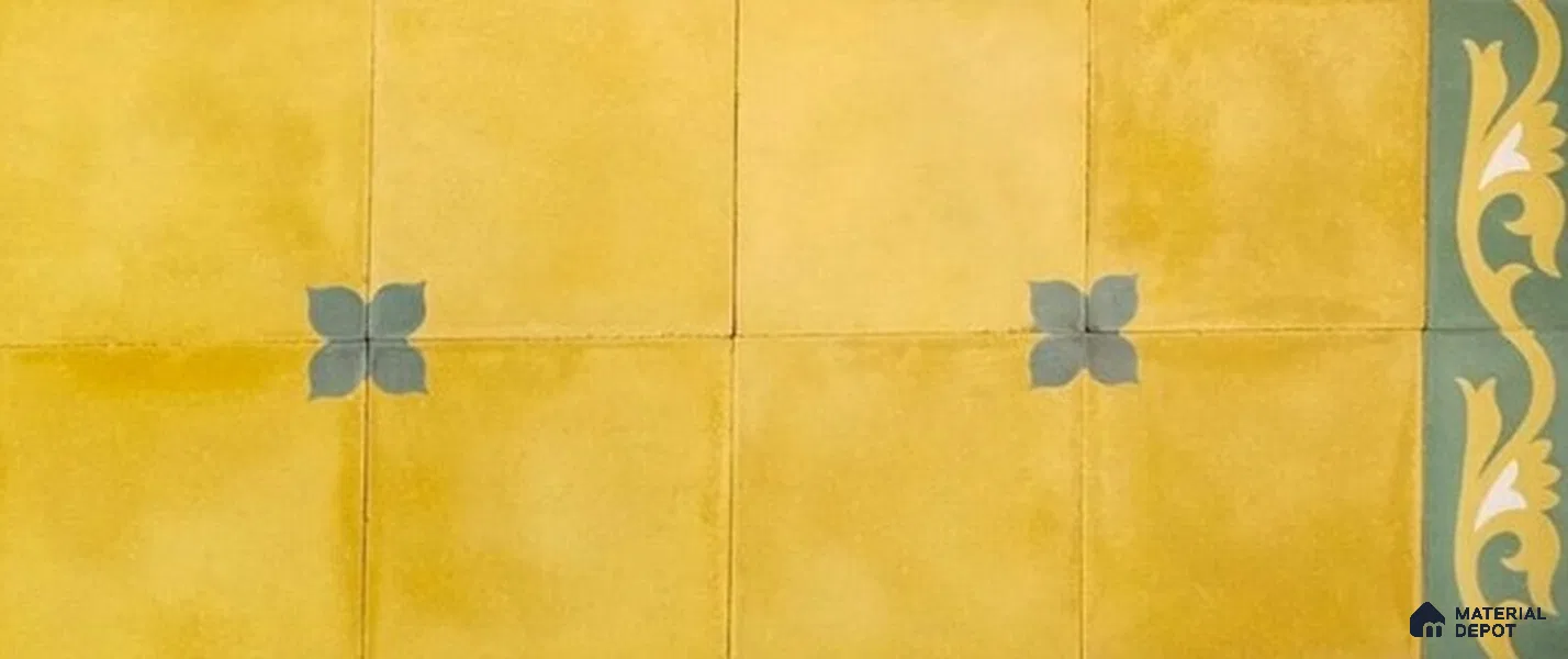 Athangudi Moroccan Floor Tile TL 10876 D Pearl Finish 254 x 254 mm Center Concrete Tile - 18 mm
