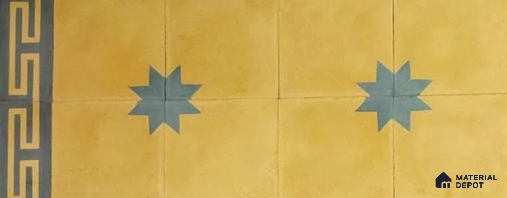 Athangudi Moroccan Floor Tile TL 10877 H Pearl Finish 127 x 254 mm Border Concrete Tile - 18 mm