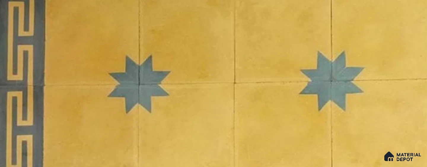 Athangudi Moroccan Floor Tile TL 10877 H Pearl Finish 127 x 254 mm Border Concrete Tile - 18 mm