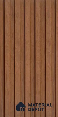 Brown Wooden Louver PN 06371 9 ft x 4.7 inch MDF Panel - 18 mm | Suitable for Feature Wall, TV Unit & Living Room | Width is Subjected to 5% Variation