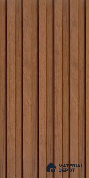 Brown Wooden Louver PN 06371 9 ft x 4.7 inch MDF Panel - 18 mm | Suitable for Feature Wall, TV Unit & Living Room | Width is Subjected to 5% Variation