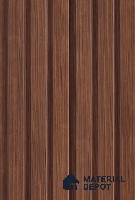 Brown Wooden Louver 6201 9 ft x 4.8 inch Charcoal Panel - 12 mm | Suitable for Feature Wall, TV Unit & Living Room | Width is Subjected to 5% Variation