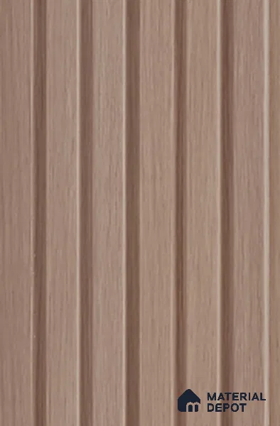 Beige Wooden Louver 6202 9 ft x 4.8 inch Charcoal Panel - 12 mm | Suitable for Feature Wall, TV Unit & Living Room | Width is Subjected to 5% Variation