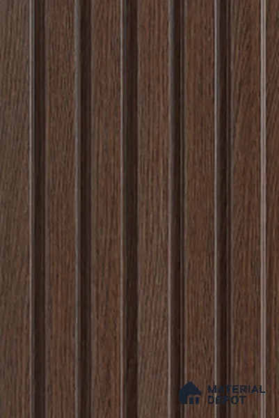 Brown Wooden Louver 6203 9 ft x 4.8 inch Charcoal Panel - 12 mm | Suitable for Feature Wall, TV Unit & Living Room | Width is Subjected to 5% Variation