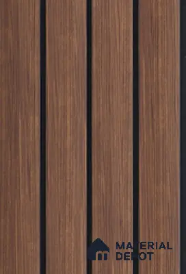 Charcoal Wooden 12 mm Louvers/Panels | 9 ft x 4.8 inch | 6301