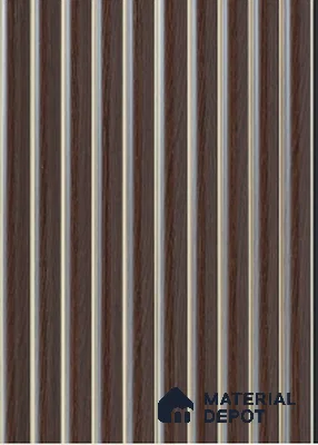 Brown Wooden Louver 7101 9 ft x 5.8 inch Charcoal Panel - 13 mm | Suitable for Feature Wall, TV Unit & Living Room | Width is Subjected to 5% Variation