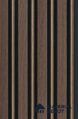 Multi Colour Wooden Louver 7203 9 ft x 5 inch Charcoal Panel - 12 mm | Suitable for Feature Wall, TV Unit & Living Room | Width is Subjected to 5% Variation