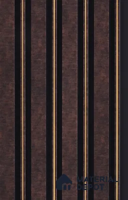 Brown Stone Louver 7208 9 ft x 5 inch Charcoal Panel - 12 mm | Suitable for Feature Wall, TV Unit & Living Room | Width is Subjected to 5% Variation