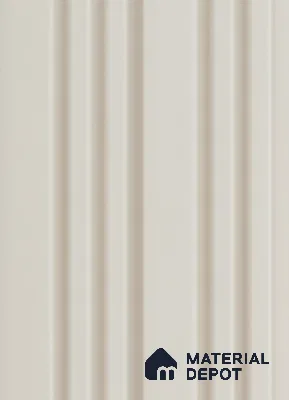 White Plain Colour Louver 7302 9 ft x 5 inch Charcoal Panel - 12 mm | Suitable for Feature Wall, TV Unit & Living Room | Width is Subjected to 5% Variation