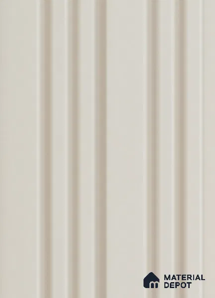 White Plain Colour Louver 7302 9 ft x 5 inch Charcoal Panel - 12 mm | Suitable for Feature Wall, TV Unit & Living Room | Width is Subjected to 5% Variation