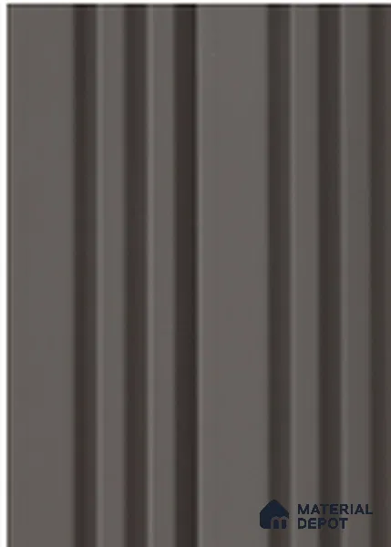 Brown Plain Colour Louver 7303 9 ft x 5 inch Charcoal Panel - 12 mm | Suitable for Feature Wall, TV Unit & Living Room | Width is Subjected to 5% Variation
