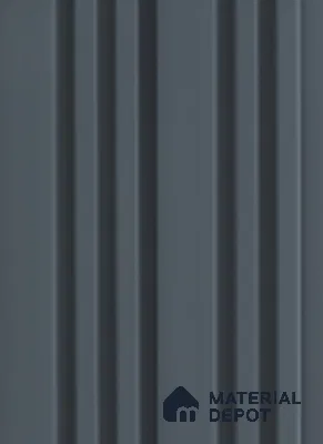 Green Plain Colour Louver 7304 9 ft x 5 inch Charcoal Panel - 12 mm | Suitable for Feature Wall, TV Unit & Living Room | Width is Subjected to 5% Variation