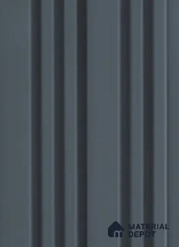 Green Plain Colour Louver 7304 9 ft x 5 inch Charcoal Panel - 12 mm | Suitable for Feature Wall, TV Unit & Living Room | Width is Subjected to 5% Variation