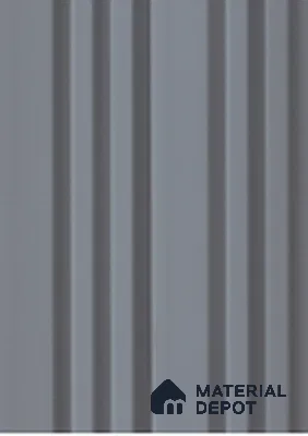 Grey Plain Colour Louver 7305 9 ft x 5 inch Charcoal Panel - 12 mm | Suitable for Feature Wall, TV Unit & Living Room | Width is Subjected to 5% Variation