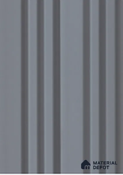Grey Plain Colour Louver 7305 9 ft x 5 inch Charcoal Panel - 12 mm | Suitable for Feature Wall, TV Unit & Living Room | Width is Subjected to 5% Variation