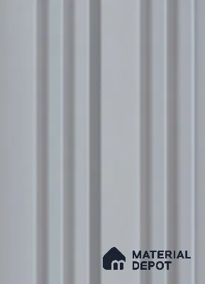 Grey Plain Colour Louver 7306 9 ft x 5 inch Charcoal Panel - 12 mm | Suitable for Feature Wall, TV Unit & Living Room | Width is Subjected to 5% Variation