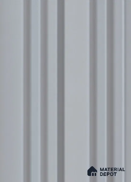 Grey Plain Colour Louver 7306 9 ft x 5 inch Charcoal Panel - 12 mm | Suitable for Feature Wall, TV Unit & Living Room | Width is Subjected to 5% Variation