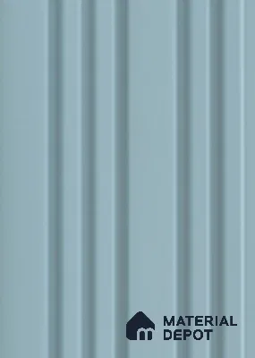 Blue Plain Colour Louver 7307 9 ft x 5 inch Charcoal Panel - 12 mm | Suitable for Feature Wall, TV Unit & Living Room | Width is Subjected to 5% Variation