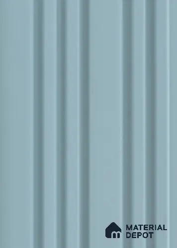 Blue Plain Colour Louver 7307 9 ft x 5 inch Charcoal Panel - 12 mm | Suitable for Feature Wall, TV Unit & Living Room | Width is Subjected to 5% Variation