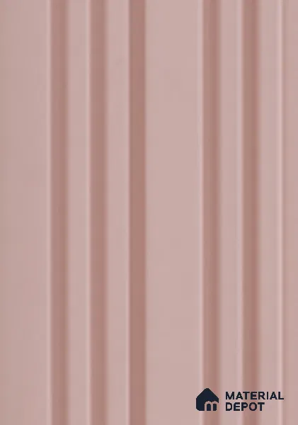 Pink Plain Colour Louver 7308 9 ft x 5 inch Charcoal Panel - 12 mm | Suitable for Feature Wall, TV Unit & Living Room | Width is Subjected to 5% Variation