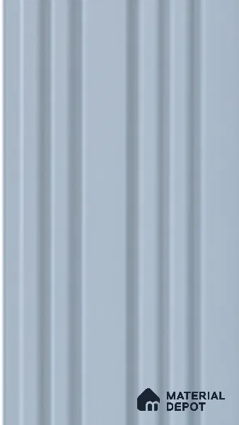 Blue Plain Colour Louver 7309 9 ft x 5 inch Charcoal Panel - 12 mm | Suitable for Feature Wall, TV Unit & Living Room | Width is Subjected to 5% Variation
