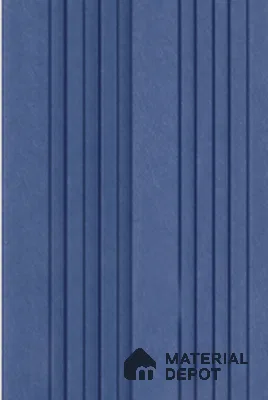 Blue Plain Colour Louver 7314 9 ft x 5 inch Charcoal Panel - 12 mm | Suitable for Feature Wall, TV Unit & Living Room | Width is Subjected to 5% Variation