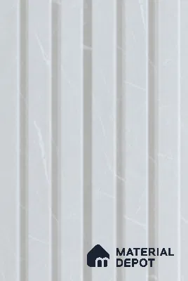 Grey Marble Louver 7801 9 ft x 4.8 inch Charcoal Panel - 12 mm | Suitable for Feature Wall, TV Unit & Living Room | Width is Subjected to 5% Variation