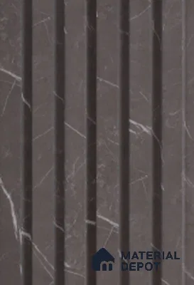 Brown Marble Louver 7803 9 ft x 4.8 inch Charcoal Panel - 12 mm | Suitable for Feature Wall, TV Unit & Living Room | Width is Subjected to 5% Variation