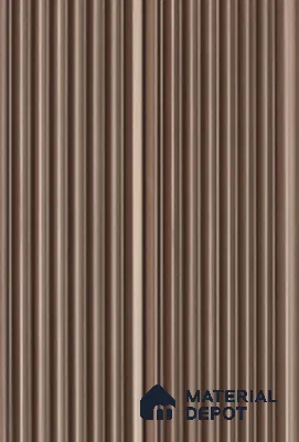 Brown Metallic Louver 7901 9 ft x 4.8 inch Charcoal Panel - 14 mm | Suitable for Feature Wall, TV Unit & Living Room | Width is Subjected to 5% Variation