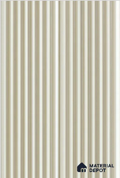 White Metallic Louver 7902 9 ft x 4.8 inch Charcoal Panel - 14 mm | Suitable for Feature Wall, TV Unit & Living Room | Width is Subjected to 5% Variation