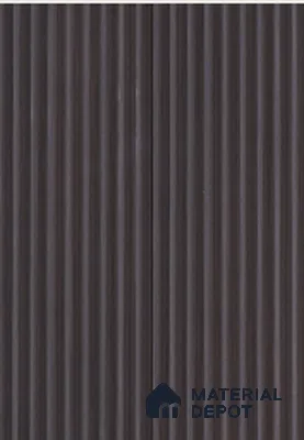 Black Plain Colour Louver 7906 9 ft x 5 inch Charcoal Panel - 12 mm | Suitable for Feature Wall, TV Unit & Living Room | Width is Subjected to 5% Variation