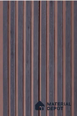 Multi Colour Wooden Louver 8201 9 ft x 6.1 inch Charcoal Panel - 12 mm | Suitable for Feature Wall, TV Unit & Living Room | Width is Subjected to 5% Variation
