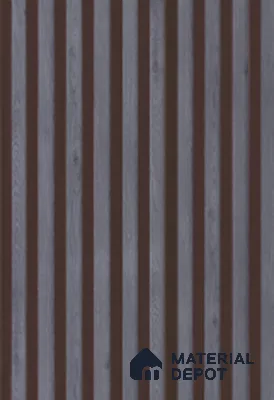 Multi Colour Wooden Louver 8202 9 ft x 6.1 inch Charcoal Panel - 12 mm | Suitable for Feature Wall, TV Unit & Living Room | Width is Subjected to 5% Variation