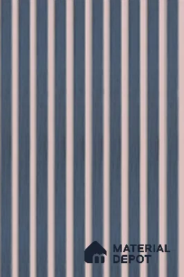 Multi Colour Patterned Louver 8203 9 ft x 6.1 inch Charcoal Panel - 12 mm | Suitable for Feature Wall, TV Unit & Living Room | Width is Subjected to 5% Variation