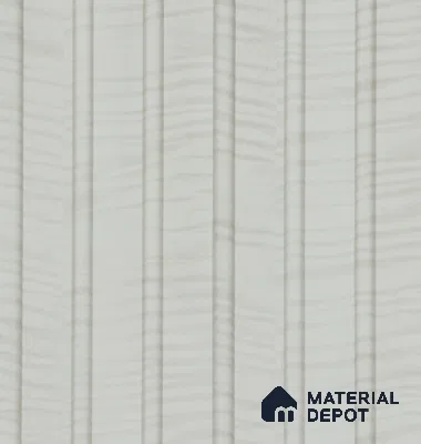 White Wooden Louver PN 05726 8 ft x 4.7 inch Solid Wood Panel - 12 mm | Suitable for Feature Wall, TV Unit & Living Room | Width is Subjected to 5% Variation