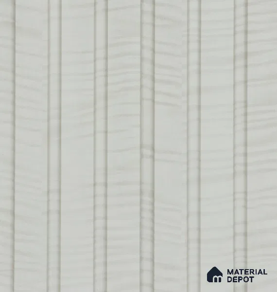 White Wooden Louver PN 05726 8 ft x 4.7 inch Solid Wood Panel - 12 mm | Suitable for Feature Wall, TV Unit & Living Room | Width is Subjected to 5% Variation