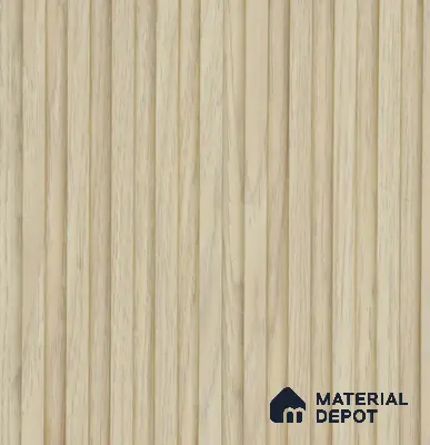 Beige Wooden Louver PN 05730 8 ft x 4.7 inch Solid Wood Panel - 12 mm | Suitable for Feature Wall, TV Unit & Living Room | Width is Subjected to 5% Variation