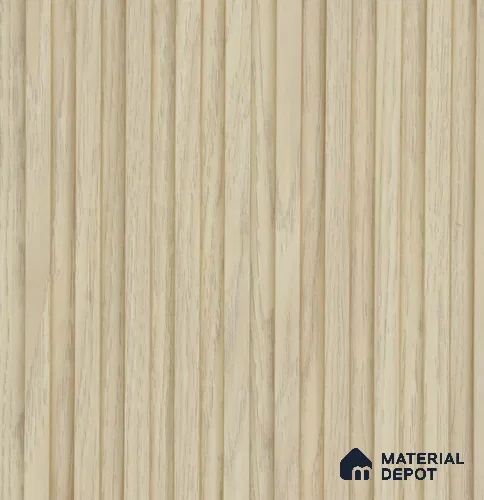 Beige Wooden Louver PN 05730 8 ft x 4.7 inch Solid Wood Panel - 12 mm | Suitable for Feature Wall, TV Unit & Living Room | Width is Subjected to 5% Variation