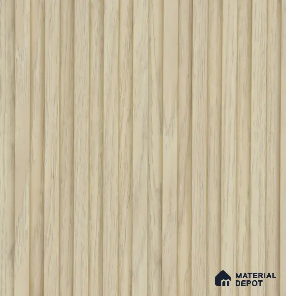 Beige Wooden Louver PN 05730 8 ft x 4.7 inch Solid Wood Panel - 12 mm | Suitable for Feature Wall, TV Unit & Living Room | Width is Subjected to 5% Variation