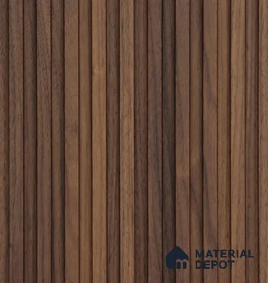 Brown Wooden Louver PN 05733 8 ft x 4.7 inch Solid Wood Panel - 12 mm | Suitable for Feature Wall, TV Unit & Living Room | Width is Subjected to 5% Variation