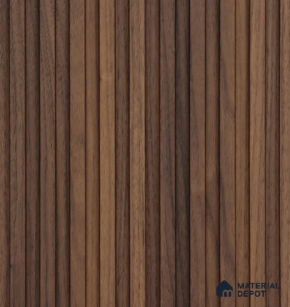 Brown Wooden Louver PN 05733 8 ft x 4.7 inch Solid Wood Panel - 12 mm | Suitable for Feature Wall, TV Unit & Living Room | Width is Subjected to 5% Variation