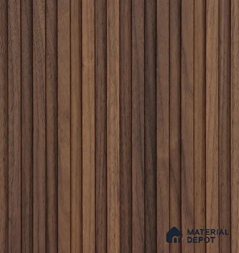 Brown Wooden Louver PN 05733 8 ft x 4.7 inch Solid Wood Panel - 12 mm | Suitable for Feature Wall, TV Unit & Living Room | Width is Subjected to 5% Variation