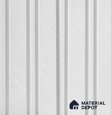 White Patterned Louver PN 05736 8 ft x 4.7 inch Solid Wood Panel - 12 mm | Suitable for Feature Wall, TV Unit & Living Room | Width is Subjected to 5% Variation